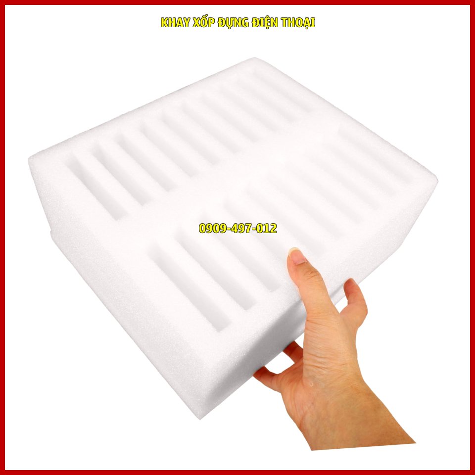 Sản xuất khay xốp để điện thoại