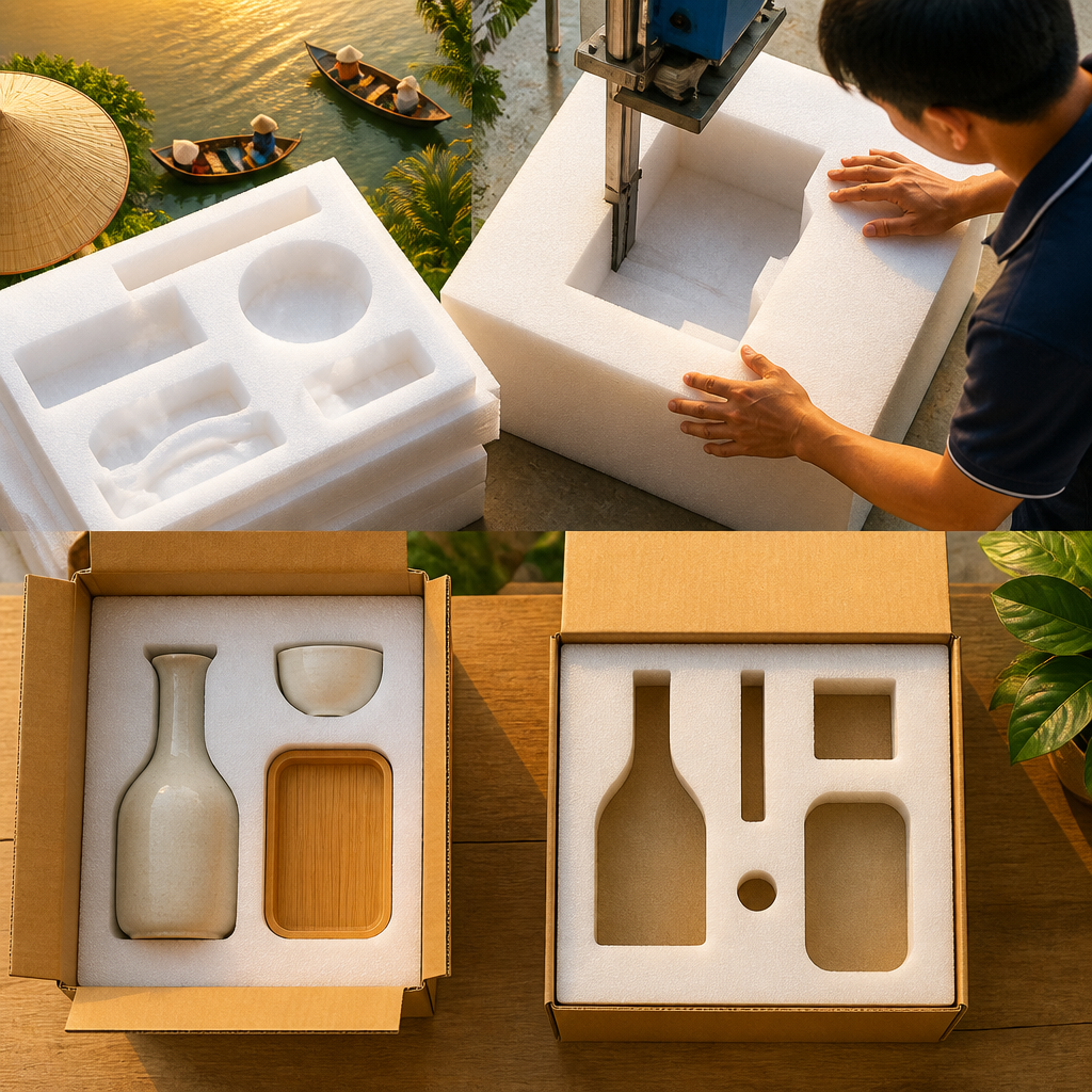 Quy trình sản xuất và gia công xốp định hình chuyên nghiệp