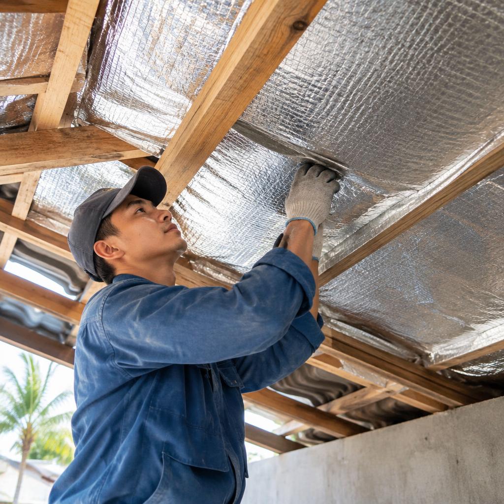 Thợ thi công giải pháp cách nhiệt cho mái nhà ở TPHCM